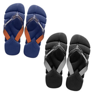 Kit 02 Pares De Chinelo Sandália Masculino Havainas Power De Borracha Macia Antiderrapante Com Tiras Grossas Reforçadas