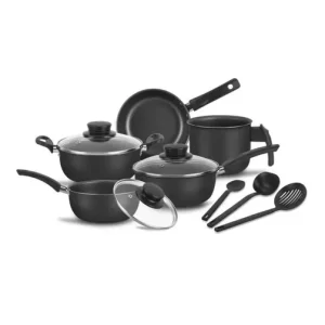 Jogo Conjunto 8 Peça Panela Antiaderente Teflon Tampa Vidro